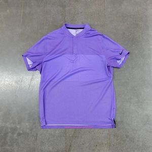 Nike Tiger Woods Collection Purple Dri-Fit Golf Polo Size L